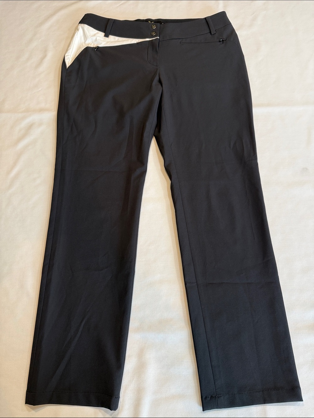 NEVERMINDALL Black Golf Pants with Zip Pockets size Large